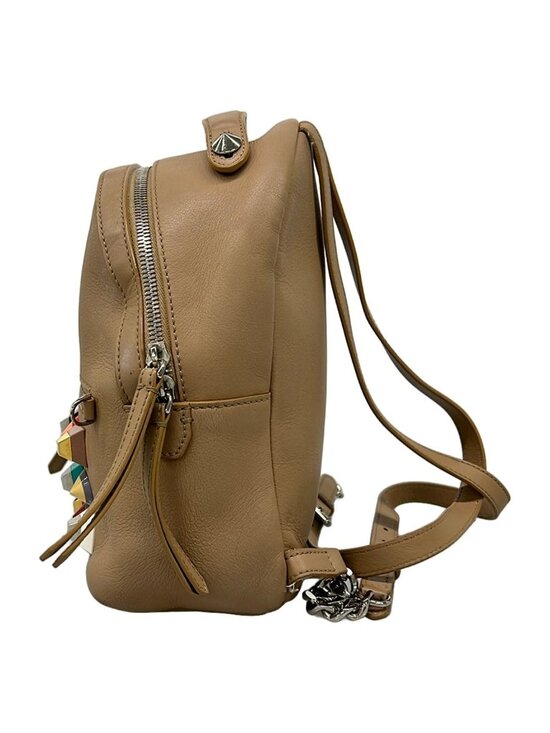Fendi Backpack Beige Multi Mini Bag Studs Leather main image 4